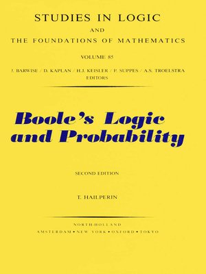cover image of Boole's Logic and Probability